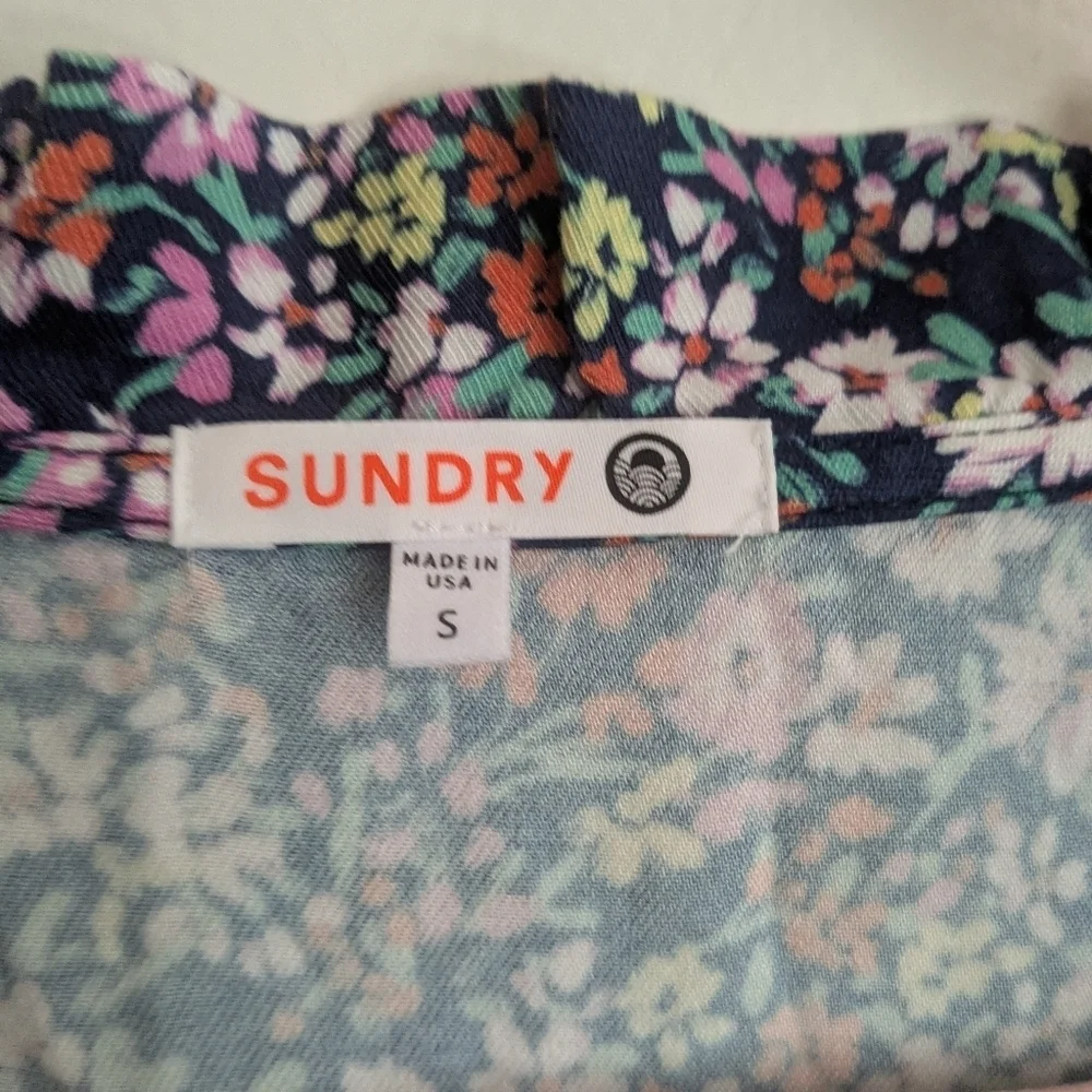 Sundry Mini Field Dress In Deep Navy